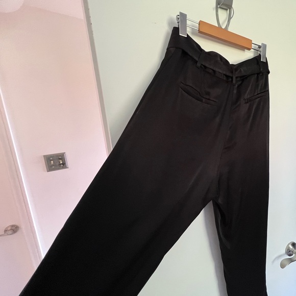 Wilfred black high rise tie waist pants size 10 - Picture 3 of 6